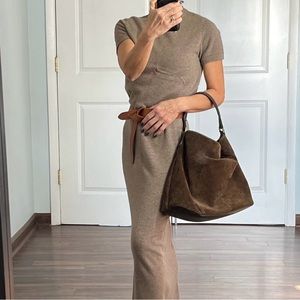 Mundi genuine leather brown hobo bag